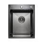Кухонная мойка Platinum Handmade PVD черная 40 * 50/220 3,0 / 1,5 мм корзина и дозатор в комплекте