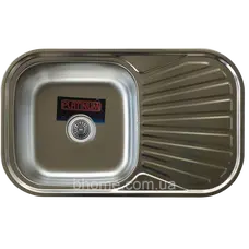 Кухонна мийка з нержавіючої сталі Platinum 7848 МІКРОДЕКОР 0,8 / 180