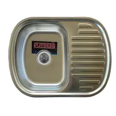 Кухонна мийка з нержавіючої сталі Platinum 6349 ДЕКОР 0,8 / 180