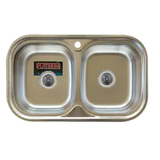 Кухонная мойка из нержавеющей стали закругленная 7848D ДЕКОР 0,8 / 180