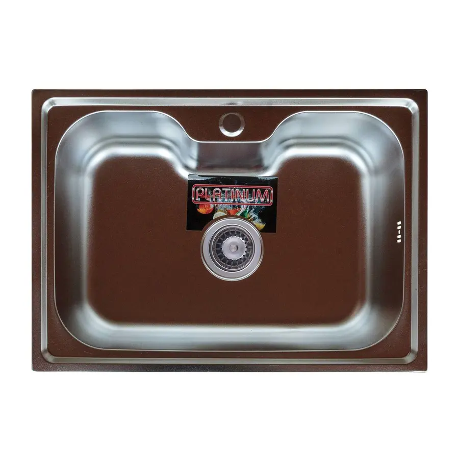 Кухонна мийка з нержавіючої сталі Platinum 6043 САТИН 0,8 / 180