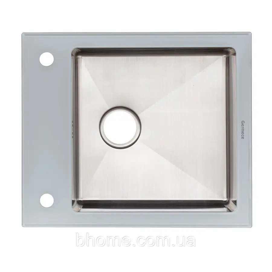 Кухонна мийка Germece Handmade WHITE GLASS 60 * 51/200