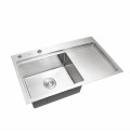 Кухонная мойка Platinum Handmade 78 * 43/220 L 3,0 / 1,5 мм корзина и дозатор в комплекте
