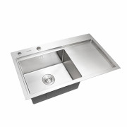 Кухонная мойка Platinum Handmade 78 * 43/220 L 3,0 / 1,5 мм корзина и дозатор в комплекте