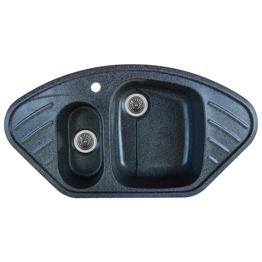 Гранітна мийка для кухні Platinum 9250UW LARGO глянець графіт