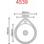 Кухонна мийка з нержавіючої сталі Platinum 4539 ДЕКОР 0,6 / 170