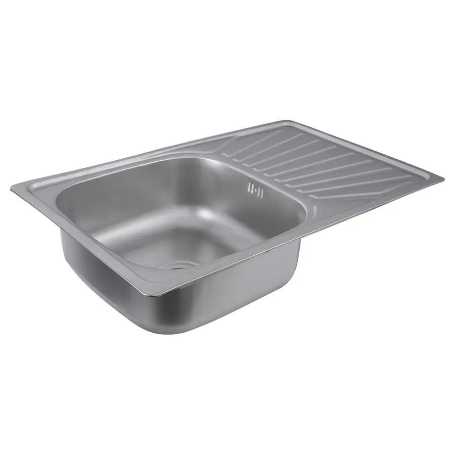 Кухонна мийка з нержавіючої сталі Platinum 7848 ДЕКОР 0,8 / 180