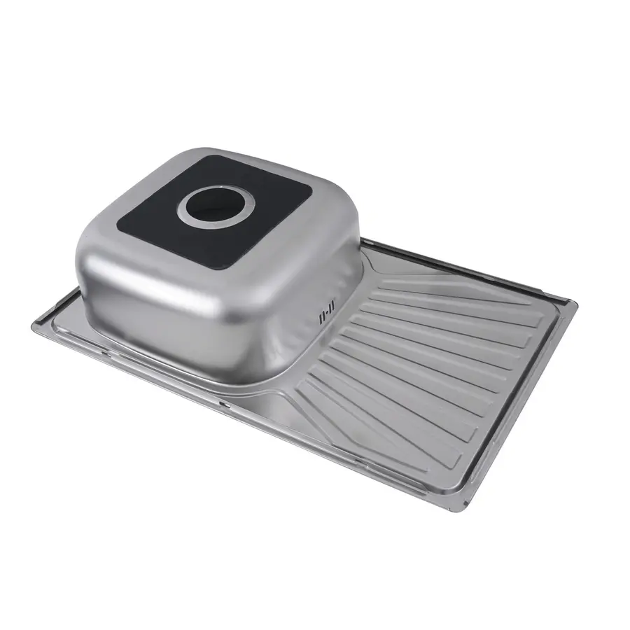 Кухонна мийка з нержавіючої сталі Platinum 7848 ДЕКОР 0,8 / 180