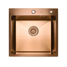 Кухонная мойка Platinum Handmade 500 мм х 220 м х 500 мм 3.0 мм бронза корзина и дозатор в комплекте