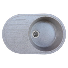 Гранитная мойка для кухни Platinum 730 мм х 180 мм х 460 мм ASTORIA глянец Серая