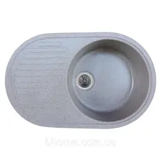 Гранітна мийка для кухні Platinum 7346 ASTORIA глянець Сірий мусон