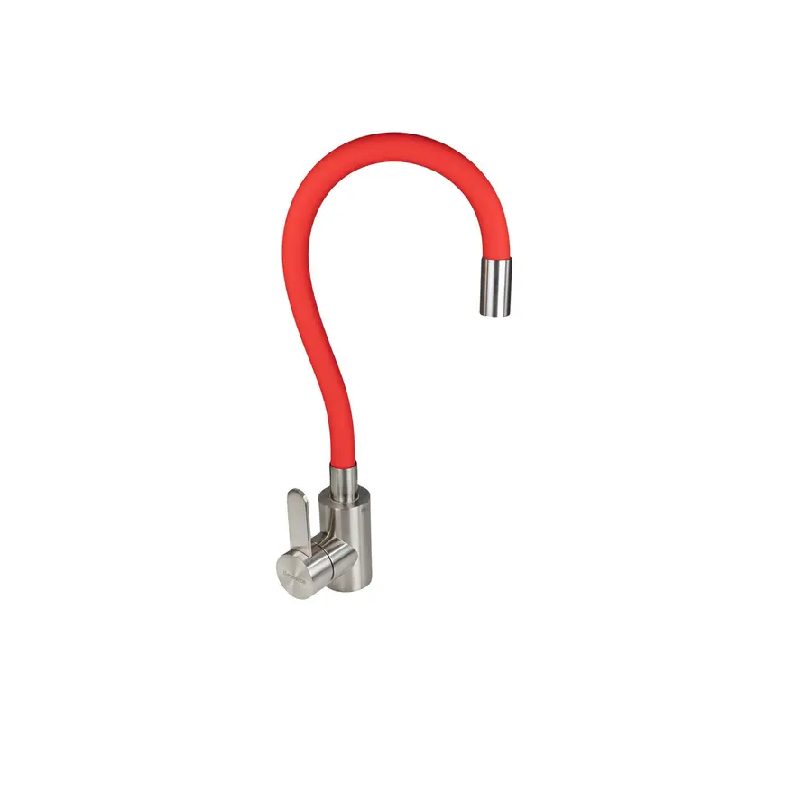 Кухонний змішувач Platinum красный 3008Е гнучкий