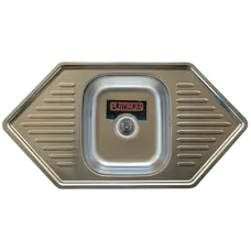 Кухонна мийка з нержавіючої сталі Platinum 9550В ДЕКОР 0,8 / 180