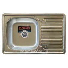 Кухонна мийка з нержавіючої сталі Platinum 7850 МІКРОДЕКОР 0,8 / 180