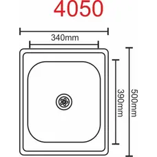 Кухонная врезная мойка из нержавеющей стали Platinum 4050 САТИН 0,5 / 160