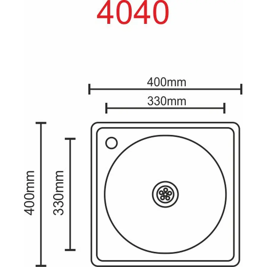 Кухонна мийка з нержавіючої сталі Platinum 4040 САТИН 0,8 / 180