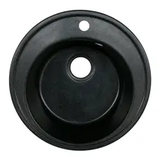 Гранитная мойка для кухни Platinum 510 мм х 190 мм х 510 мм YARA глянец Черный металлик