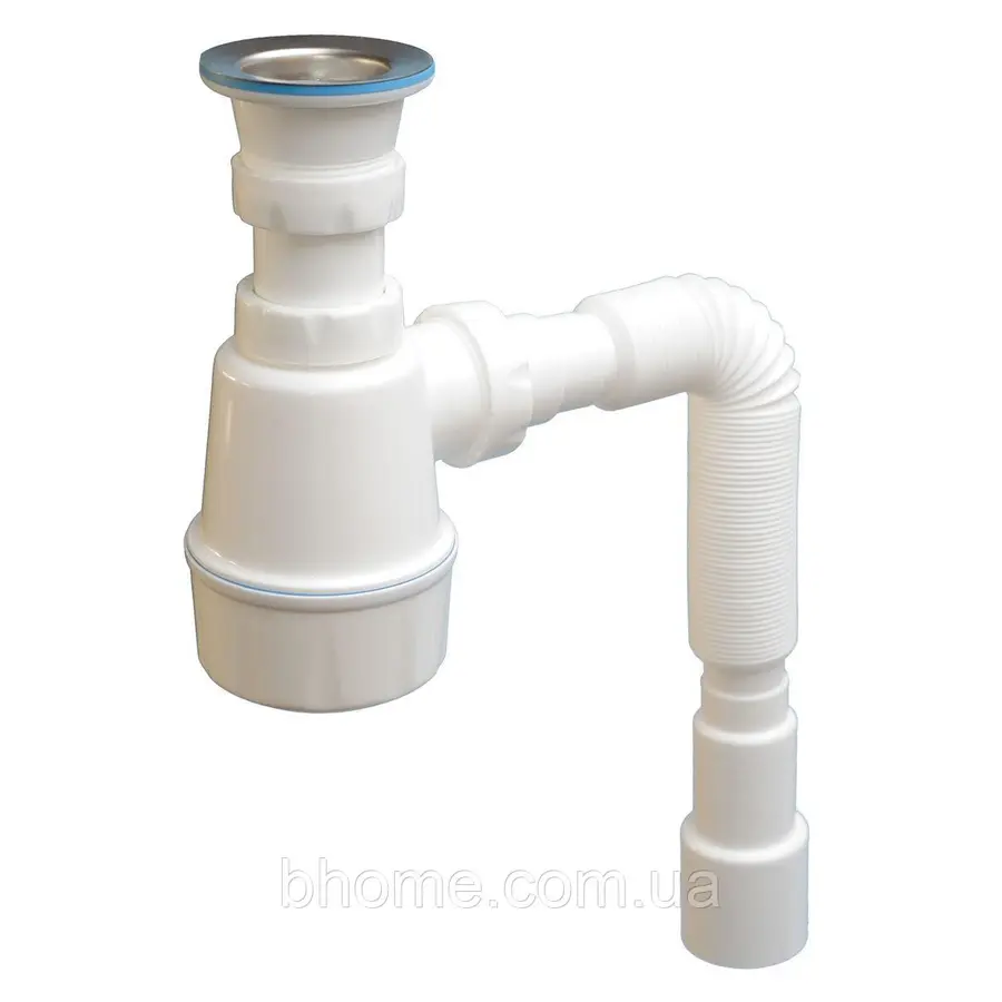 Сифон Platinum для моек с малой горловиной с гофрой 1060 NOVA