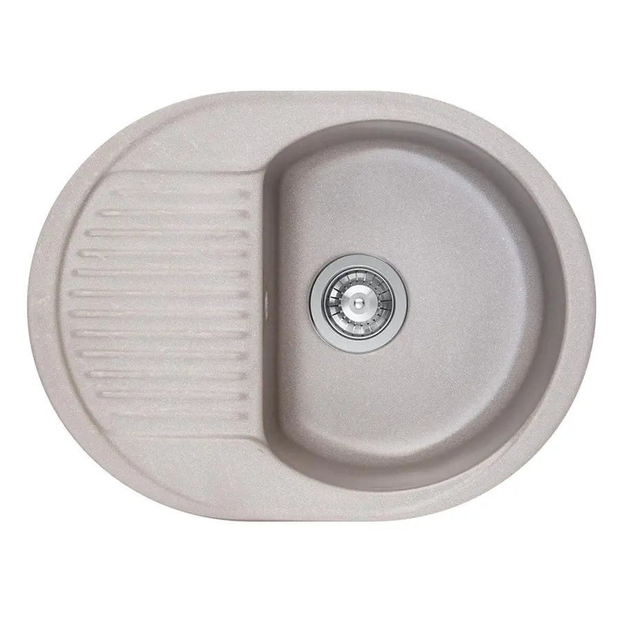 Гранитная мойка для кухни Platinum 6247 BORA глянец Серый муссон