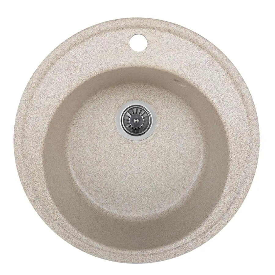 Гранитная мойка для кухни Platinum 510 мм х 180 мм х 510 мм YARA глянец карамель