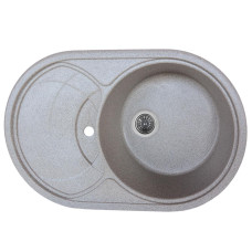 Гранітна мийка для кухні Platinum 7750 GAZZO глянець Сірий металік