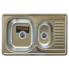 Кухонна мийка з нержавіючої сталі Platinum 7850D САТІН 0,8 / 180