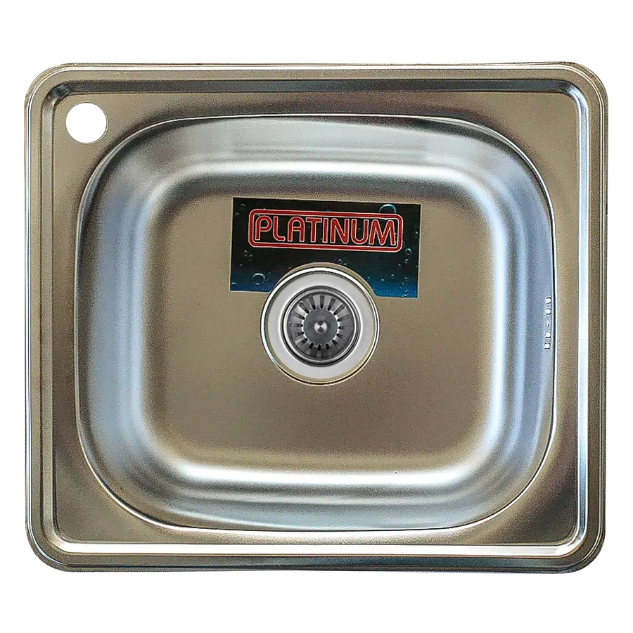 Кухонна мийка із нержавіючої сталі Platinum 4842 ДЕКОР 0,6 / 160