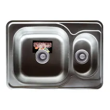 Кухонна мийка з нержавіючої сталі Platinum 7050D ДЕКОР 0,8 / 180