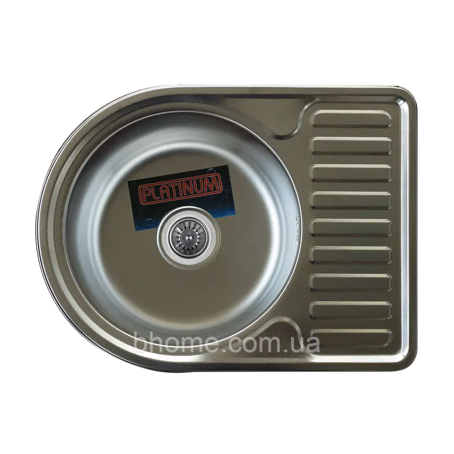 Кухонна мийка з нержавіючої сталі Platinum 5844 САТІН 0,8 / 180