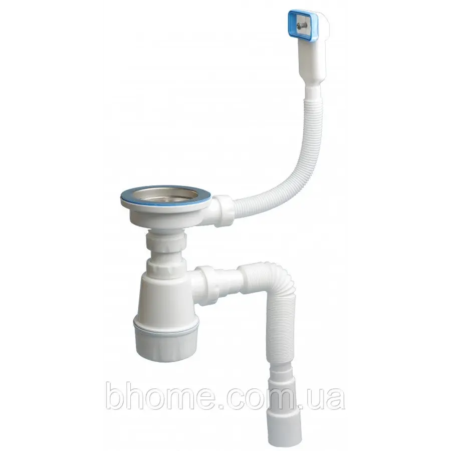 Сифон для кухонной мойки Platinum с переливом