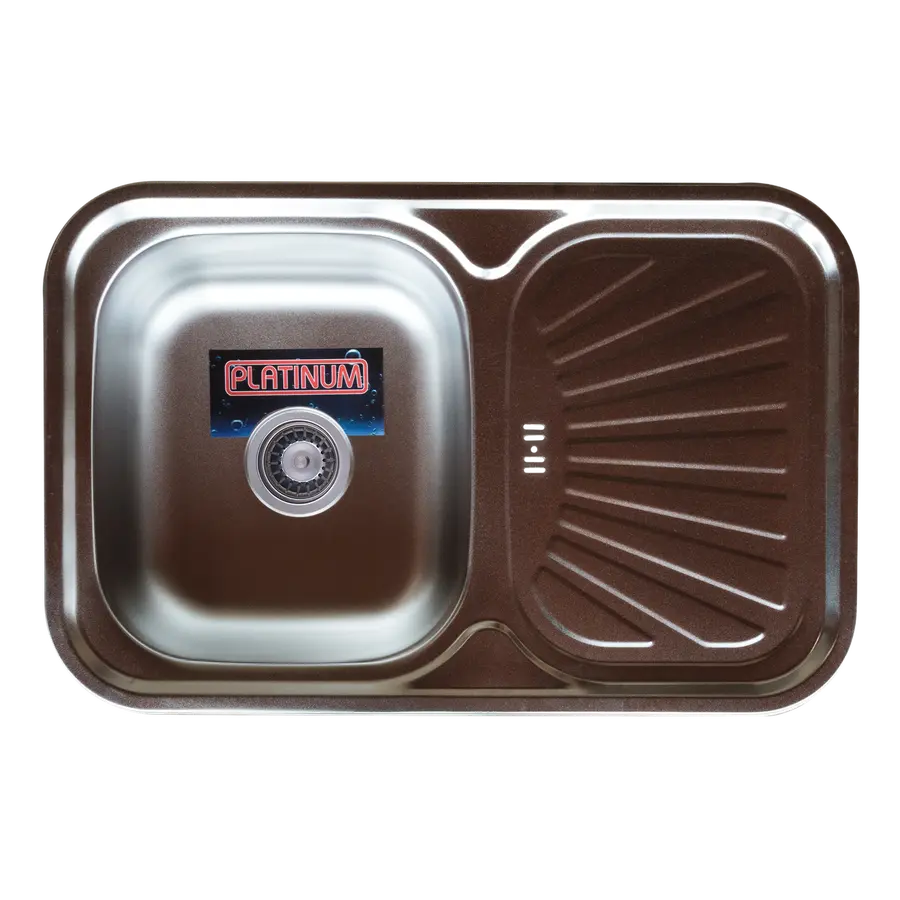 Кухонна мийка з нержавіючої сталі Platinum 7549 САТІН 0,8 / 180