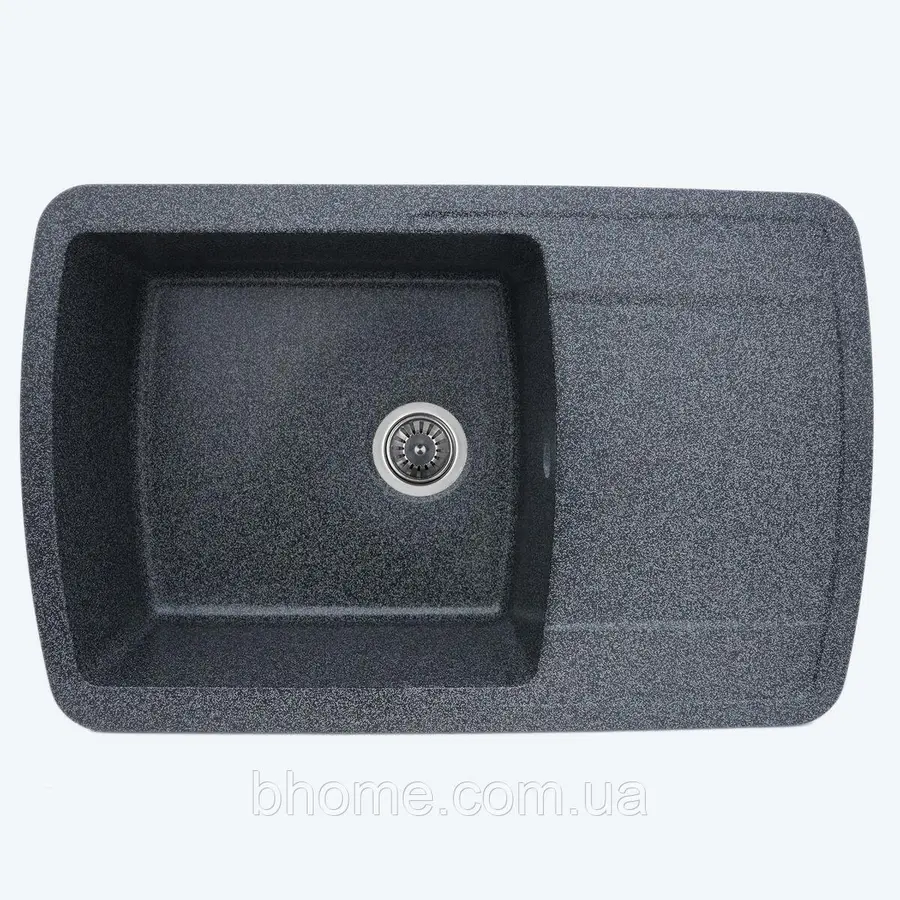 Гранітна мийка для кухні Platinum 7749 ROMA глянець Антрацит