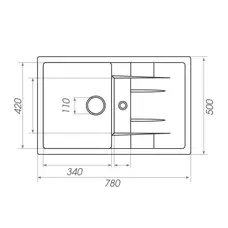 Мийка гранітна для кухні Platinum 7850 PRETSO глянець Пісок