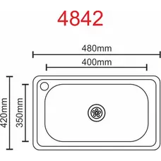 Кухонная мойка из нержавеющей стали Platinum 4842 ДЕКОР 0,6 / 160