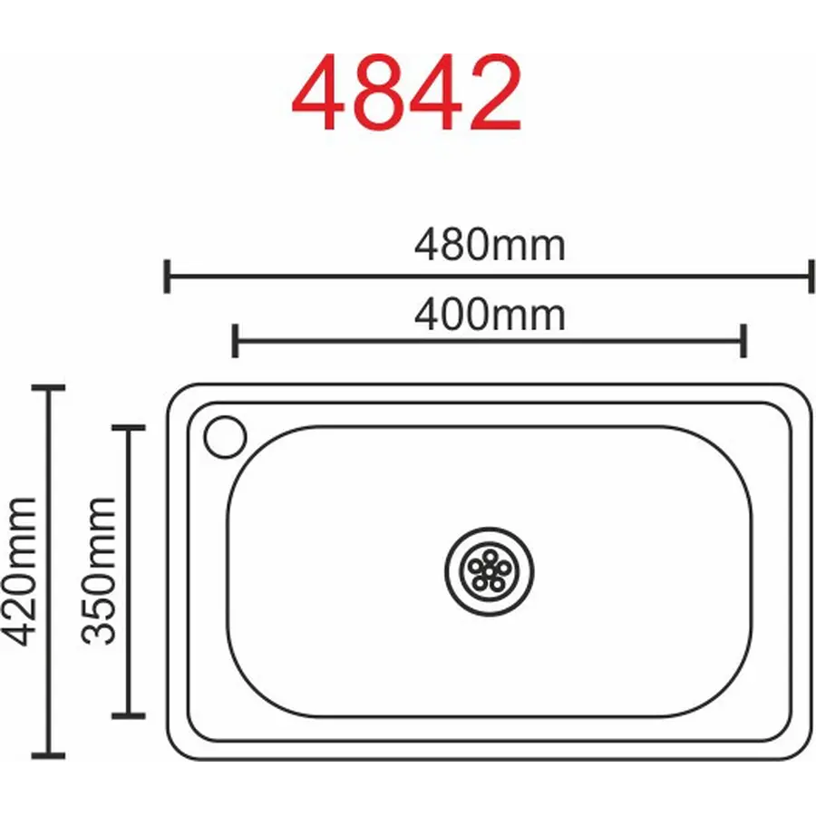 Кухонна мийка із нержавіючої сталі Platinum 4842 ДЕКОР 0,6 / 160