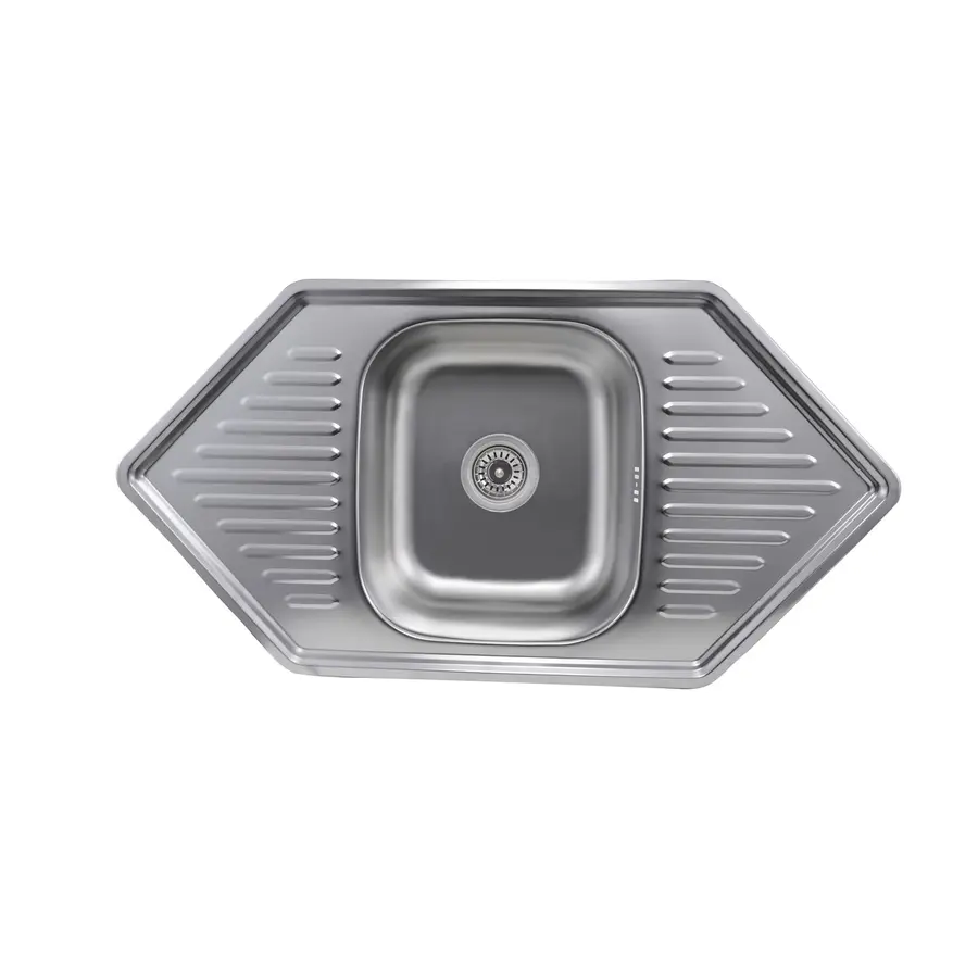 Кухонна мийка з нержавіючої сталі Platinum 9550В САТІН 0,8 / 180