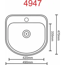 Кухонна мийка з нержавіючої сталі Platinum 4947 ДЕКОР 0,8 / 180