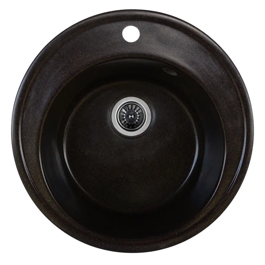 Гранитная мойка для кухни Platinum 510 мм х 180 мм х 510 мм YARA глянец шоколад