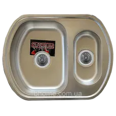 Кухонна мийка з нержавіючої сталі Platinum 6349D САТІН 0,8 / 180