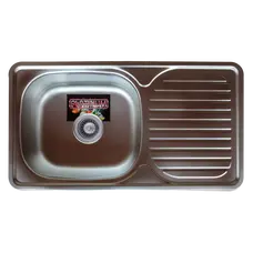 Кухонная мойка из нержавеющей стали Platinum 7642 ДЕКОР 0,8 / 180