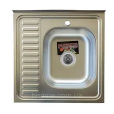 Мойка кухонная Platinum "L" 0,7 / 160 полированная 6060