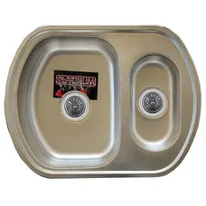 Кухонна мийка з нержавіючої сталі Platinum 6049D ДЕКОР 0,8 / 180