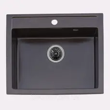 Гранітна мийка для кухні Platinum 5850 IRENA глянець Мокко