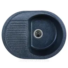 Гранітна мийка для кухні Platinum 6247 BORA глянець Антрацит