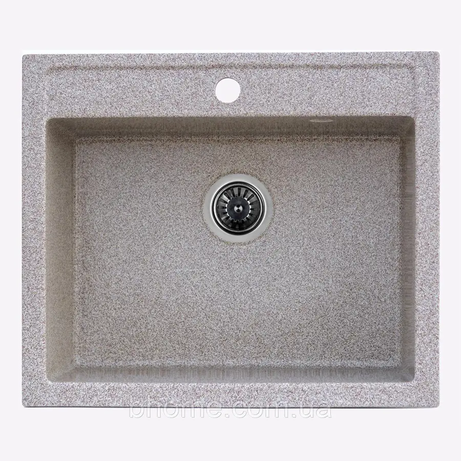 Гранітна мийка для кухні Platinum 5850 IRENA глянець Карамель