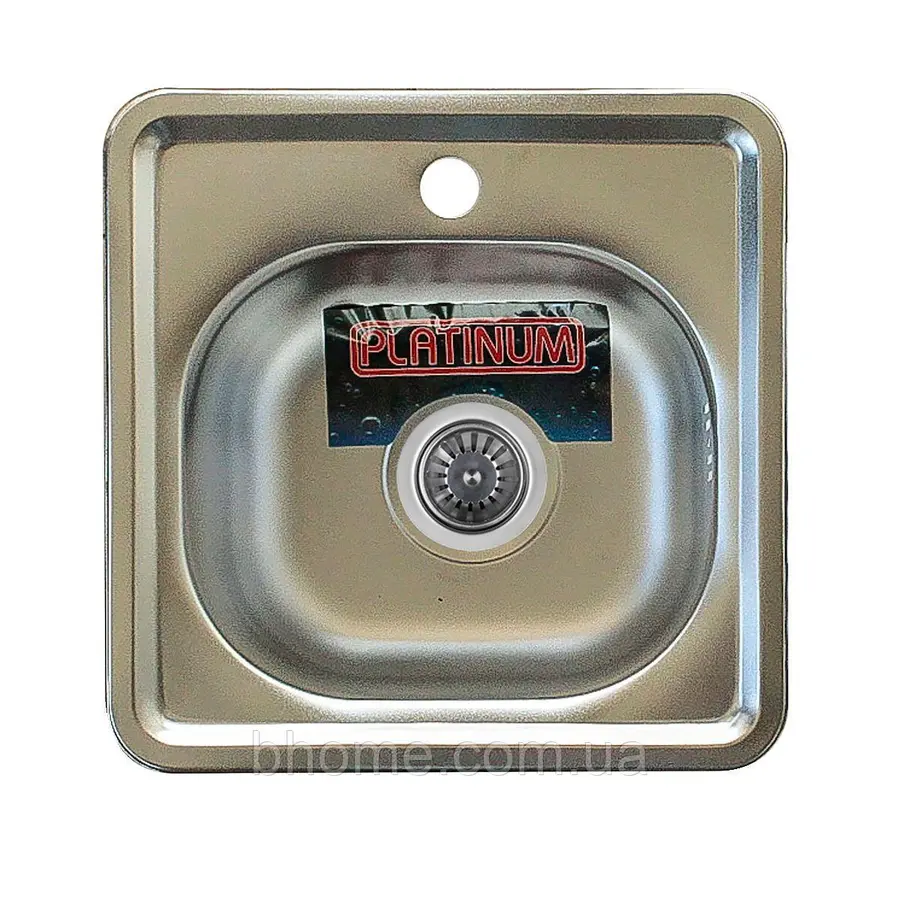 Кухонна мийка з нержавіючої сталі Platinum 3838 САТІН 0,6 / 160