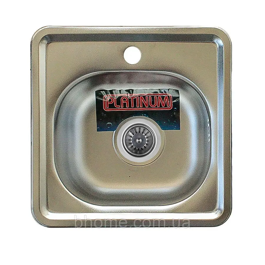 Кухонна мийка з нержавіючої сталі Platinum 3838 САТІН 0,6 / 160