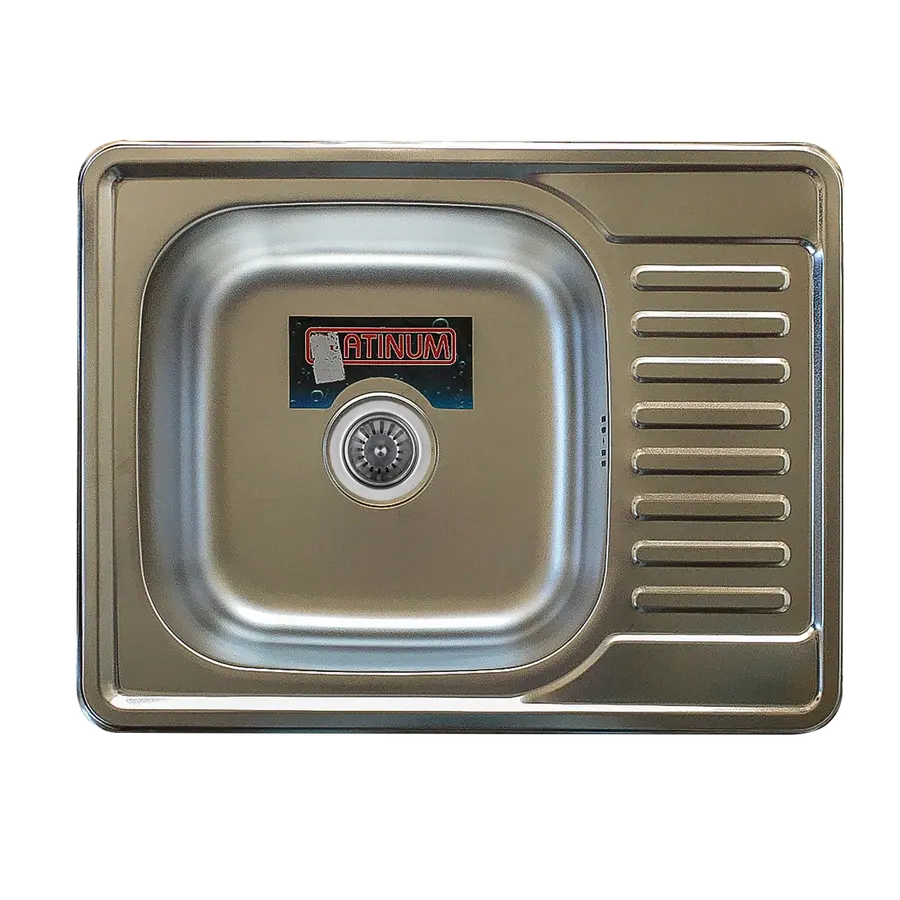Кухонна мийка з нержавіючої сталі Platinum 6550 САТІН 0,8 / 180