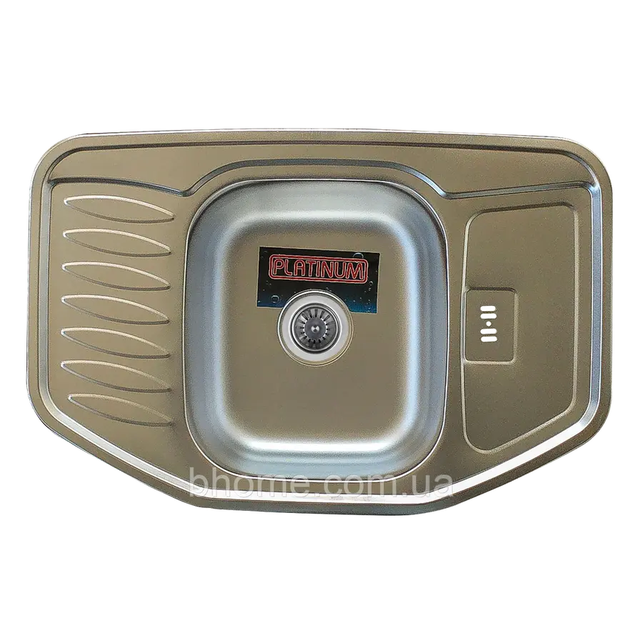 Кухонна мийка з нержавіючої сталі Platinum 7851 ДЕКОР 0,8 / 180