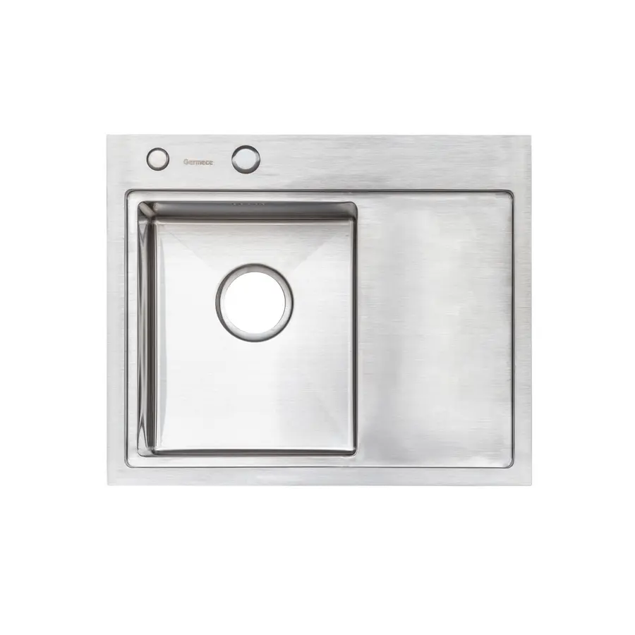 Кухонная мойка Platinum Handmade 58 * 48/220 L 3,0 / 1,5 мм корзина и дозатор в комплекте